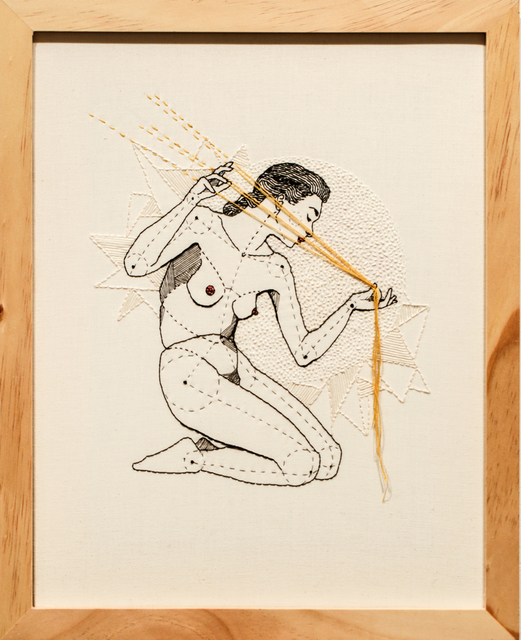 Andrea Farina, ‘Pinch’, 2015, Textile Arts, Embroidery on stretched linen, Paradigm Gallery + Studio