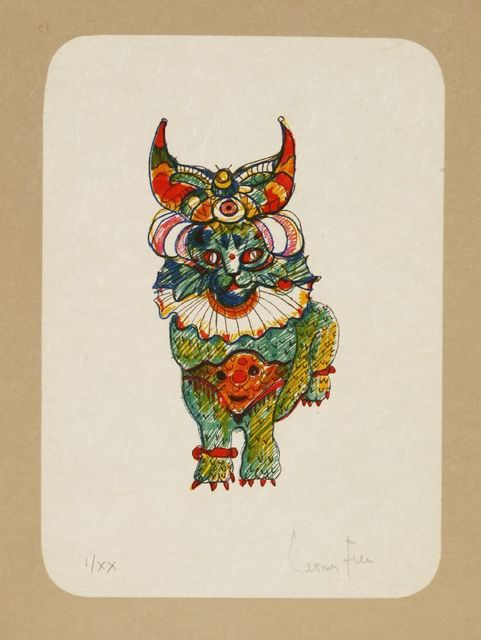 Leonor Fini, ‘Green Cat With Red Horns’, 1973, Print, Lithograph printed in colours, Sworders