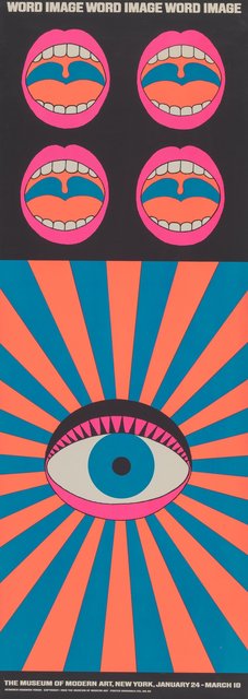 Tadanori Yokoo, ‘Word and Image, exhibition poster’, 1968, Print, Silkscreen in colors on paper, Heritage Auctions