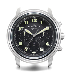 An attractive chrome plastic wall clock with center seconds