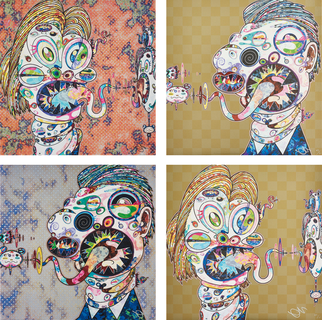 Takashi Murakami, ‘Homage to Francis Bacon (Study for Head of Isabel Rawsthorne and George Dyer); Homage to Francis Bacon (Study for Head of Isabel Rawsthorne and George Dyer); Homage to Francis Bacon (Study for Head of Isabel Rawsthorne and George Dyer); and Homage to Francis Bacon (Study for Head of Isabel Rawsthorne and George Dyer)’, 2016, Phillips