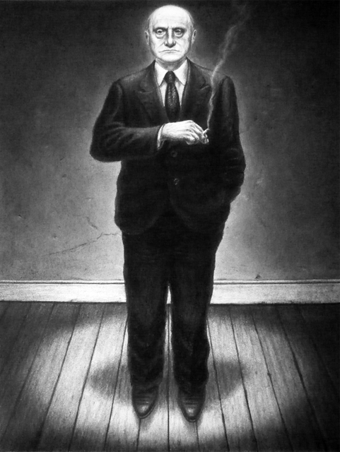 Steve Galloway, ‘Max Beckmann from the series Hover’, 2009, Drawing, Collage or other Work on Paper, Charcoal and Pastel on Paper, ROSEGALLERY
