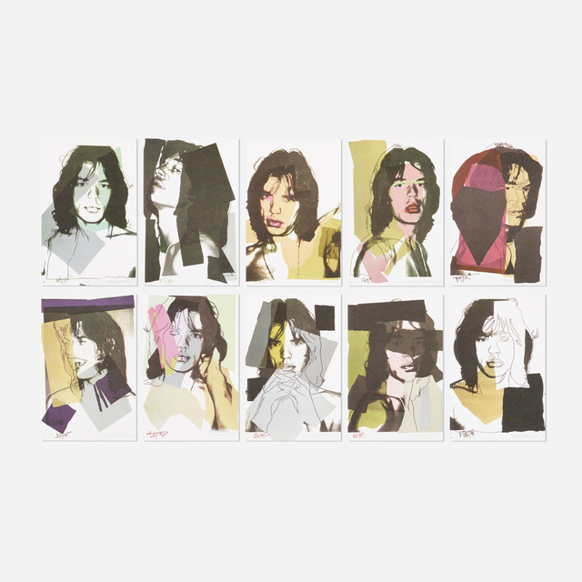 Andy Warhol, ‘Mick Jagger Sample portfolio (ten works)’, 1975, Rago/Wright