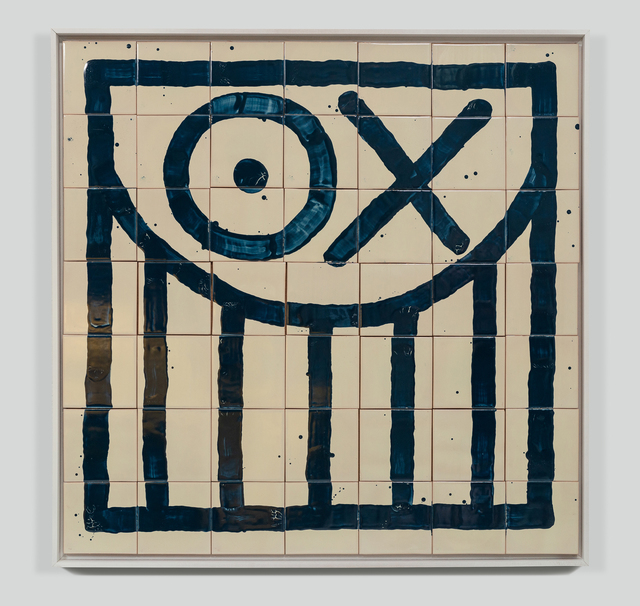 André Saraiva, ‘Square Mr. A Tile 5’, 2018, Mixed Media, Hand-painted tiles, Underdogs Gallery
