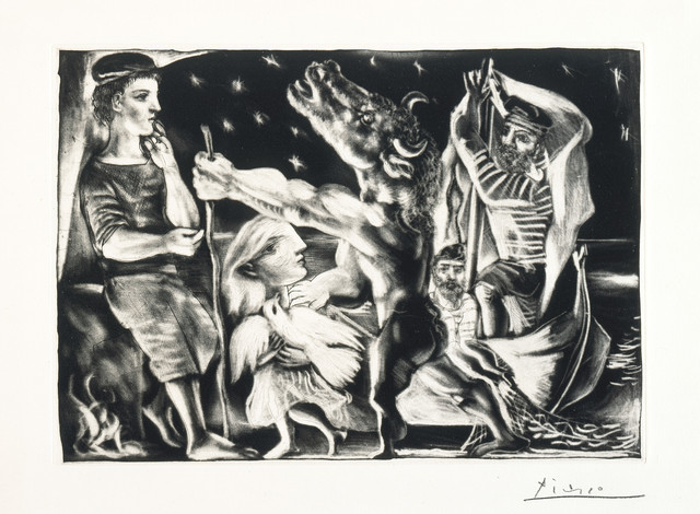 Pablo Picasso, ‘Blind Minotaur Led through the Night by Girl with Fluttering Dove’, 1934, Los Angeles County Museum of Art