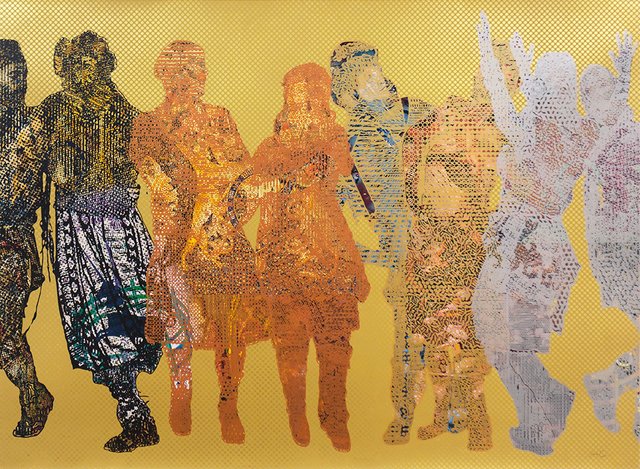 Aziz + Cucher, ‘Frieze #11’, 2018, Print, Ink and 24-karat gold leaf on Hahnemühle paper, ClampArt