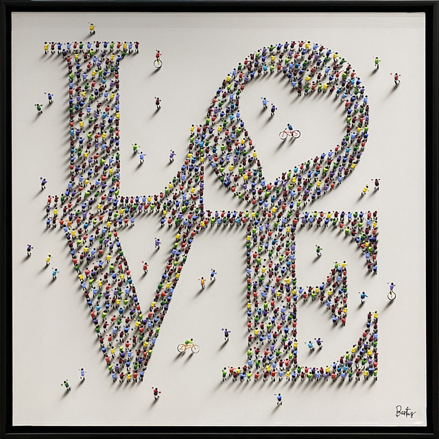 Francisco Bartus, ‘L.O.V.E.’, 2021, Painting, Mixed Media on Canvas, Art Leaders Gallery