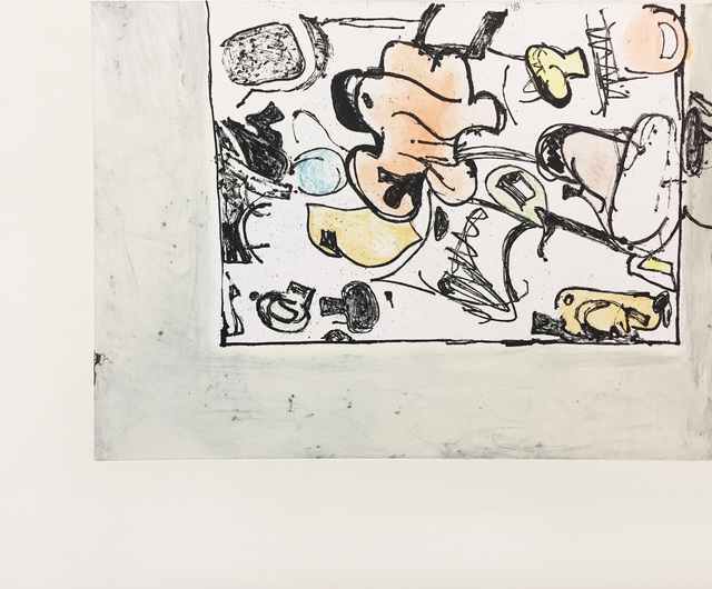 Eddie Martinez, ‘Untitled’, 2016, Print, Two plate, 15-color intaglio with soft ground, drypoint, and chine collé on Hahnemule, Flying Horse Editions/UCF