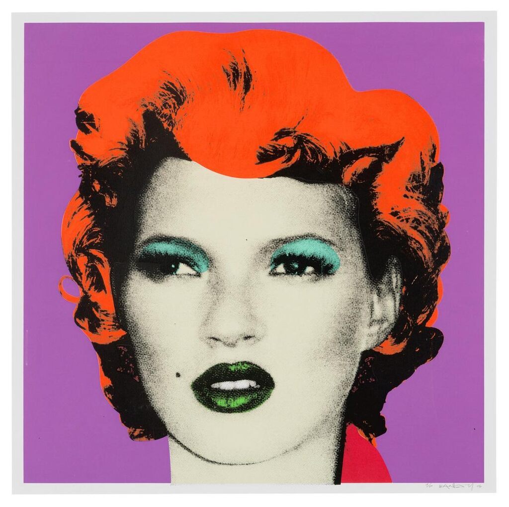 Banksy - Kate Moss: Purple, Hair Orange