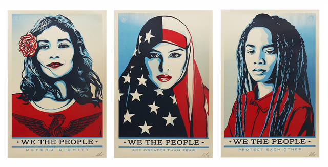 SHEPARD FAIREY OBEY GIANT WE THE PEOPLE GREATER THAN FEAR PRINT POSTER TRUMP