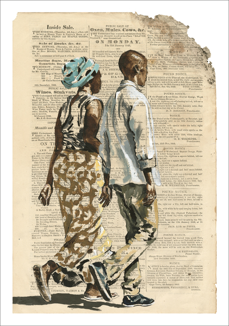 Lisette Bambine Forsyth, ‘formally seperated’, 2020, Painting, Acrylic on vintage paper | print edition, manZArt