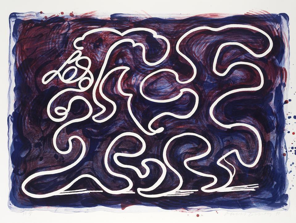 David Hockney - White Lines Dancing in Printing Ink (Tokyo 323)