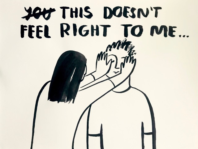 Carissa Potter, ‘This Doesn't Feel Right’, 2019, Drawing, Collage or other Work on Paper, Sumi Ink on Paper, Eleanor Harwood Gallery
