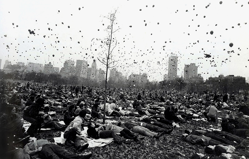 Peace Demonstration, Central Park, New York, 1970