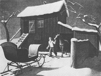 Grant Wood, ‘December Afternoon’, 1940, Print, Lithograph, Kiechel Fine Art