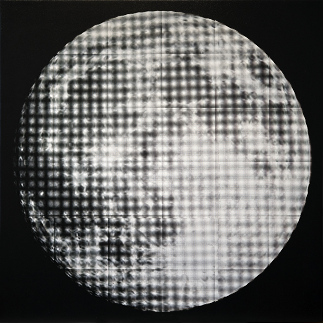William Betts, ‘Full Moon, El Cuyo Yucatan, 03/21/2019’, 2019, Painting, Acrylic on canvas, Richard Levy Gallery