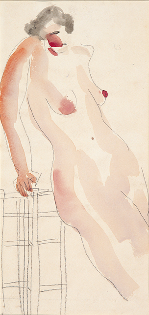 Sanyu, ‘A Nude Lady lay on a chair’, Painting, Watercolour on paper, Lin & Lin Gallery