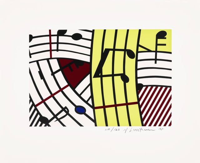 Roy Lichtenstein, ‘Composition IV’, 1995, Print, Screenprint in colors on BFK Rives wove paper., Fine Art Mia