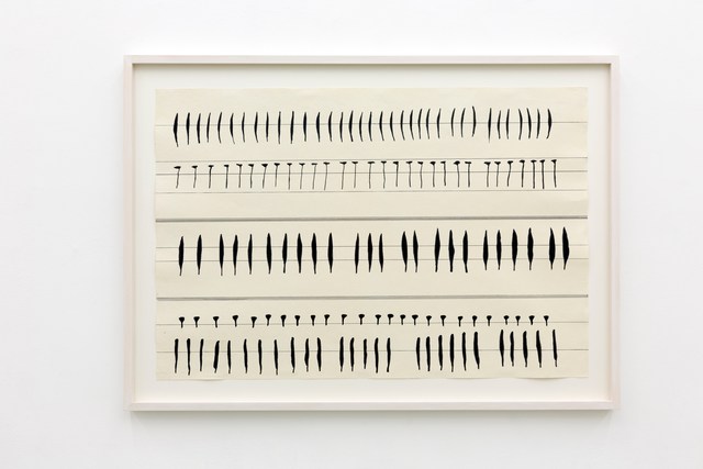 Carola Dertnig, ‘Singing Nails X’, 2019, Drawing, Collage or other Work on Paper, Collage and ink on handmade paper, Galerie Crone
