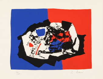 A Group of Works by Various Artists: including Avvenimento by Edmondo Bacci (Italian, 1913-1978), Profane and Sacred Love by Federico Castellón (Spanish-American, 1914-1971), The Sunday Dress by Jean Charlot (French, 1898-1979), Le Port by Jean Carzou (Armenian-French, 1907-2000), Untitled (Face) by Franco Gentilini (Italian, 1909-1981), Untitled by Edgar Pillet (French, 1912-1996) and Dock by Harry Shoulberg (American, 1903-1995)