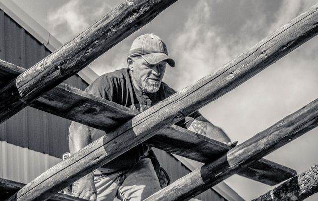 Louis Zucchi, ‘Roofing the Barn’, 2018, Photography, Metalic Paper, The Galleries at Salmagundi