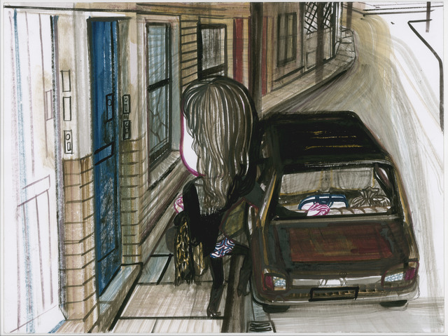Emma Talbot, ‘Leaving Hockey’, 2011, Drawing, Collage or other Work on Paper, Gouache and watercolour on paper, Galerie Onrust