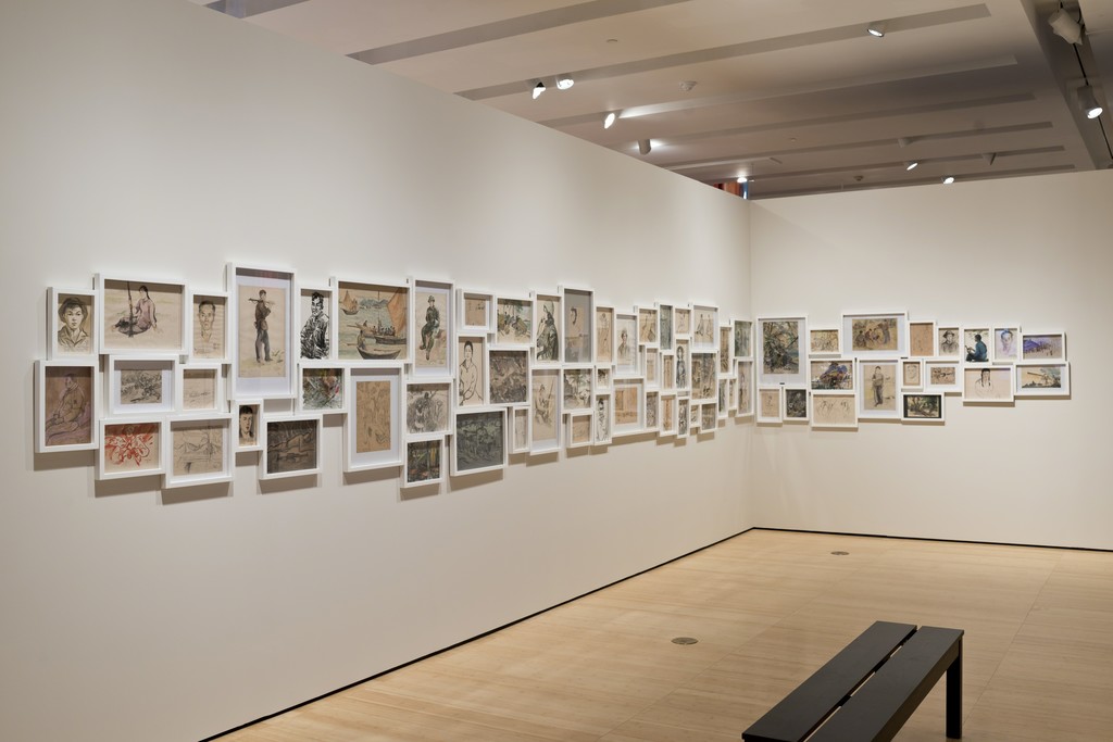 Installation view of Dinh Q. Le's “Light and Belief: Sketches of Life From the Vietnam War” (2012). Photography by Perry Hu, courtesy of Asia Society Museum. Installation view of Dinh Q. Le's “Light and Belief: Sketches of Life From the Vietnam War” (2012). Photography by Perry Hu, courtesy of Asia Society Museum.