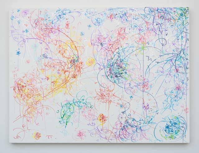 Kysa Johnson, ‘blow up 341 - the long goodbye (history of gold) - subatomic decay patterns and rapidly spinning neutron star PSR - 51509’, 2018, Painting, Ink on semi-gloss on panel, Morgan Lehman Gallery
