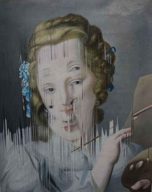Ciler, ‘Ejercicio de distorsión sobre Ritratto di Giovane Pittrice de Rosalba Carrera’, 2018, Painting, Acrylic on canvas, MAIA Contemporary
