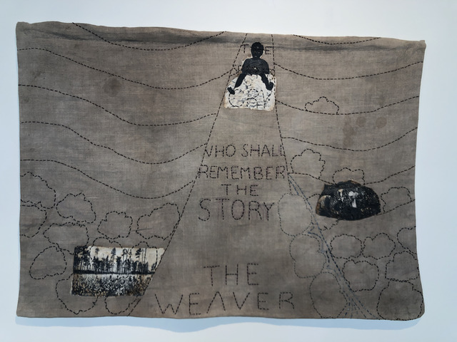 Karen Hampton, ‘Who Shall Remember’, 2019, Textile Arts, Vintage linen, mixed media transfer, natural dye, hand stitching, Fritz + Kouri