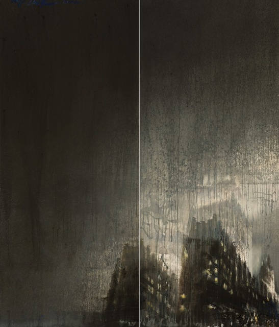 Paul Ching-Bor, ‘Insomnious Lights - The Woolworth Building V’, 2016, Drawing, Collage or other Work on Paper, Watercolor on arches, CYNTHIA-REEVES