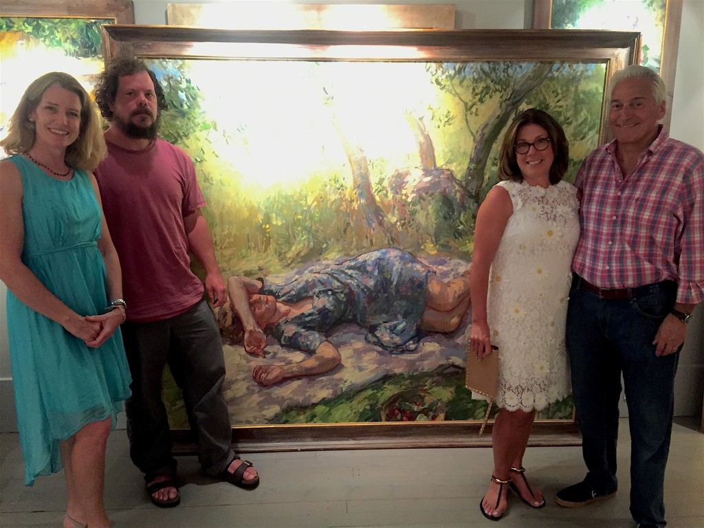 A big sale at the Opening Reception !
Laura Grenning, Ben Fenske, and the happy owners of "Florence, Olive Tree" A big sale at the Opening Reception !
Laura Grenning, Ben Fenske, and the happy owners of "Florence, Olive Tree"