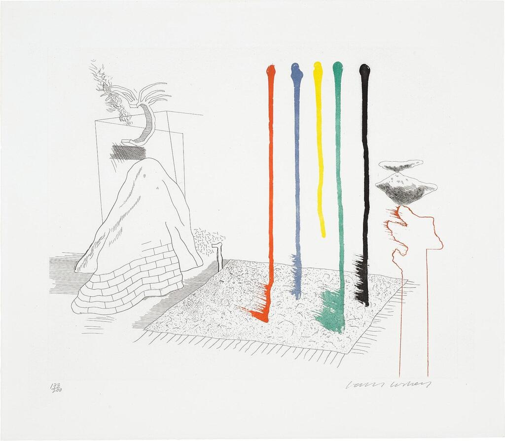 David Hockney - I Say They Are, plate 16 from The Blue Guitar (S.A.C 214, M.C.A.T. 193)