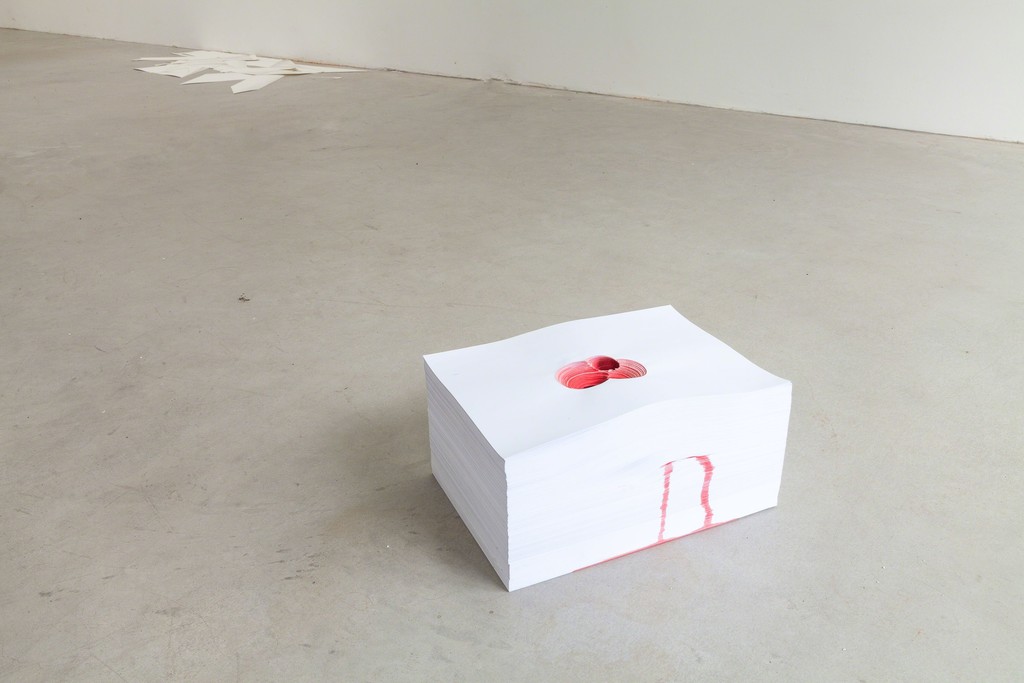 Andreas Marti, "Disappearance as an Option", 2013, Unicum, Object, paper, papercut, watercolor | image: ©dasesszimmer Andreas Marti, "Disappearance as an Option", 2013, Unicum, Object, paper, papercut, watercolor | image: ©dasesszimmer