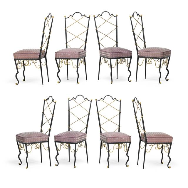 René Prou, ‘Set Of Eight Dining Chairs, France’, 1940s, Rago/Wright