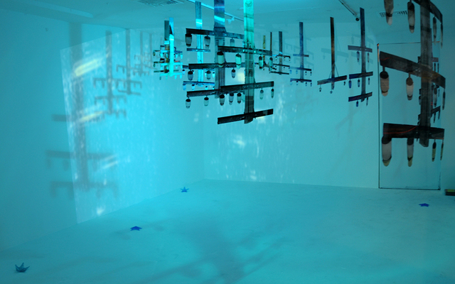 Janet Bellotto, ‘WAVE’, 2008, Installation, Archival Lenticular Print and Video Installation, Zilberman Gallery