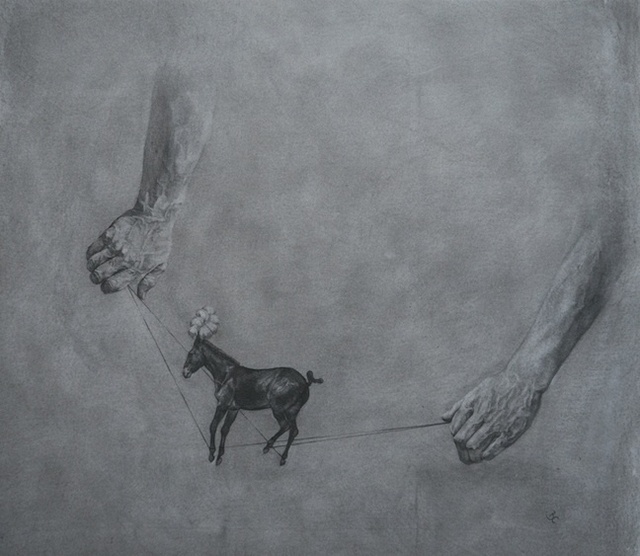 Beth Carter, ‘The Conjuror's Horse’, Painting, Charcoal on paper, Hugo Galerie