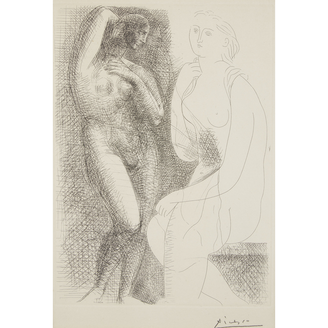 Pablo Picasso, ‘Femme Nue Devant Une Statue From "La Suite Vollard"’, 1931 (printed in 1939), Freeman's