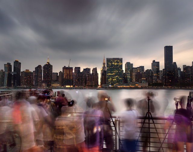 Matthew Pillsbury, ‘Waiting for Manhattanhenge in Long Island City, July 11th (17077)’, 2017, Benrubi Gallery