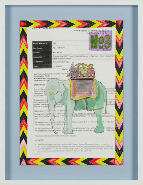 Carla Busuttil, ‘Elephant Riders’, 2019, Drawing, Collage or other Work on Paper, Mixed Media on Paper, Goodman Gallery