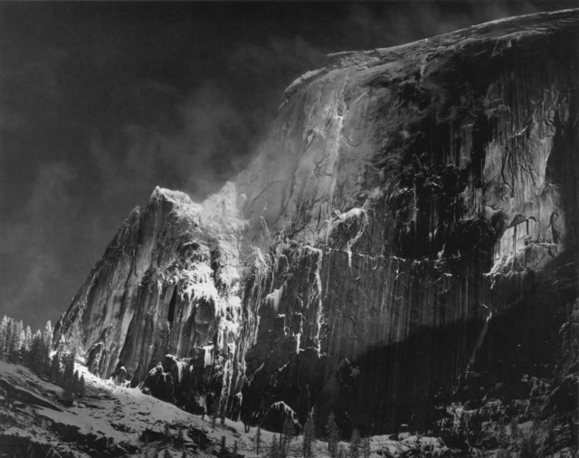 Ansel Adams, ‘Half Dome, Blowing Snow, Yosemite National Park, CA’, ca. 1955, Photography, Silver print, Robert Mann Gallery