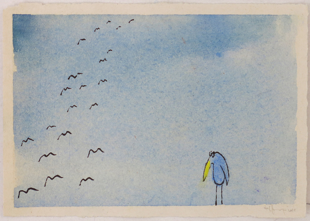 Edgar Honetschläger, ‘o.T.’, 1990 -2016, Drawing, Collage or other Work on Paper, Japanese ink, water color, pastel on paper, Charim Galerie