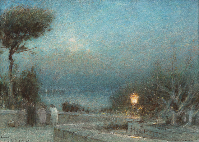 Albert Goodwin, ‘A Garden, Naples and Vesuvius’, 1926, Questroyal Fine Art