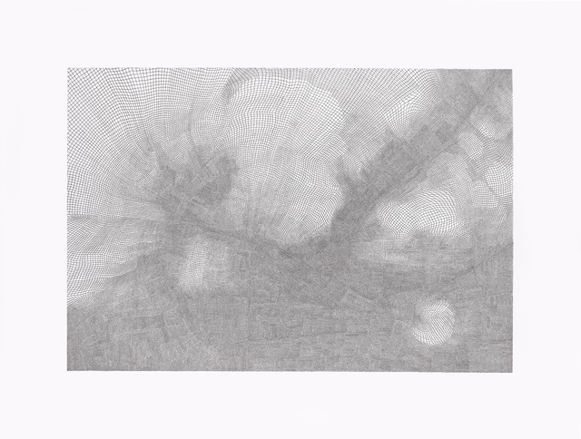 Jacob El Hanani, ‘Lavender Gauze’, 2015, Drawing, Collage or other Work on Paper, Ink on paper, Acquavella Galleries