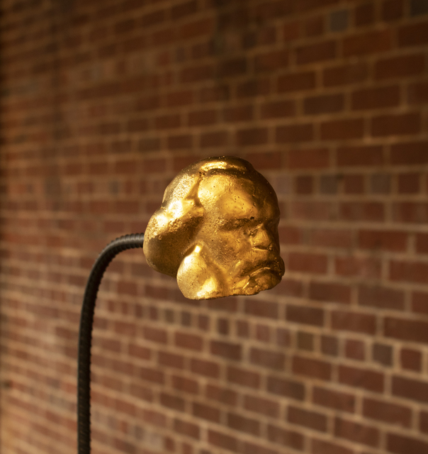 Jose Luis Landet, ‘Marx’, 2019, Sculpture, Plaster, metallic paint, and wrought iron bar, LaCa Projects