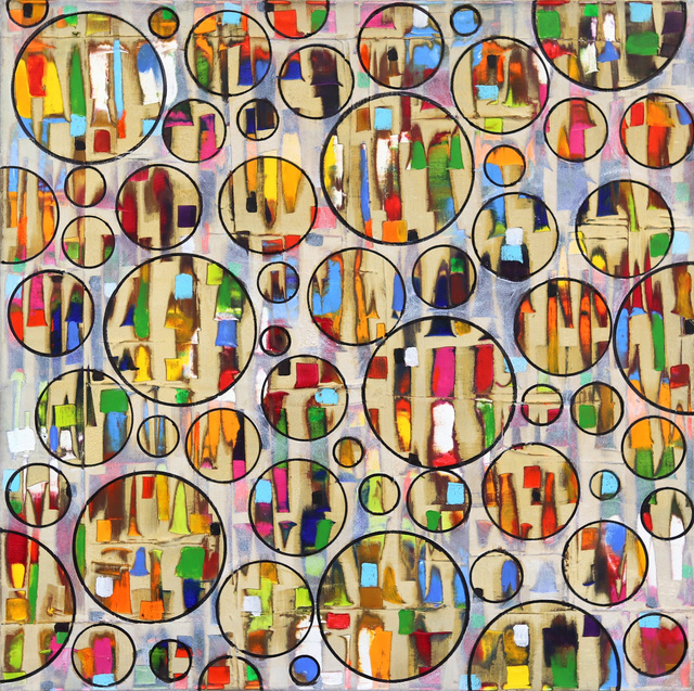 Petra Rös-Nickel, ‘Dot Patchwork’, 2020, Painting, Oil on Canvas, Artspace Warehouse