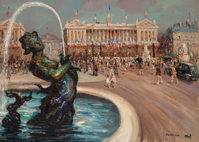 Marcel Dyf, ‘The Liberation of Paris’, 1948, Painting, Oil on canvas, Doyle