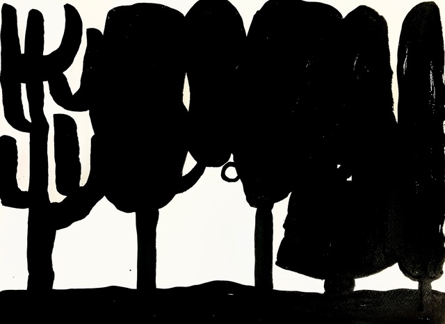 Carissa Potter, ‘Forest Sunset’, 2019, Drawing, Collage or other Work on Paper, Sumi Ink on Paper, Eleanor Harwood Gallery