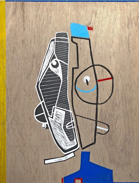 Renée Rossouw, ‘Popeye II’, 2020, Painting, Mixed media on wood, WORLDART