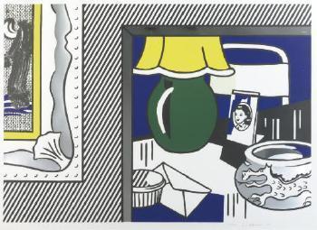 Roy Lichtenstein - Two Paintings: Green Lamp, from Paintings Series (C. 201)
